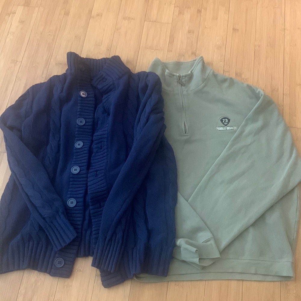 2pcs sweater and cardigan for men PAUL JONES size S AND AHEAD AUTHENTIC size M